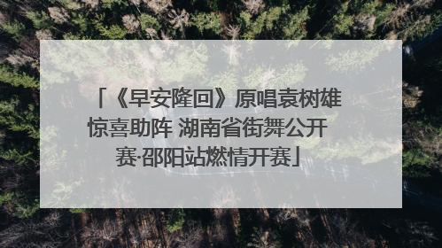《早安隆回》原唱袁树雄惊喜助阵 湖南省街舞公开赛·邵阳站燃情开赛