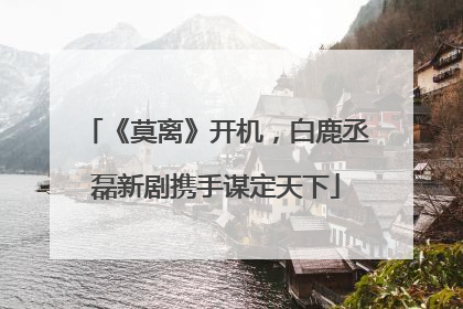 《莫离》开机，白鹿丞磊新剧携手谋定天下