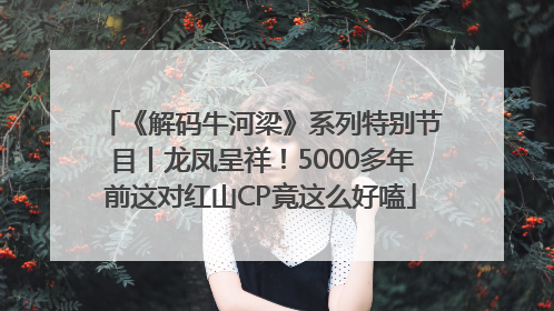 《解码牛河梁》系列特别节目丨龙凤呈祥！5000多年前这对红山CP竟这么好嗑