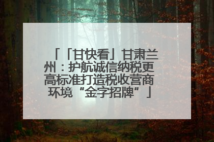 「甘快看」甘肃兰州：护航诚信纳税更高标准打造税收营商环境“金字招牌”