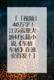 「视频」40万字！江苏省重大题材长篇小说《车桥 车桥》在淮安首发！
