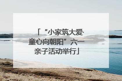“小家筑大爱·童心向朝阳”六一亲子活动举行
