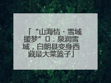 “山海情・雪域援梦”⑪：泉润雪域，白朗县变身西藏最大菜篮子