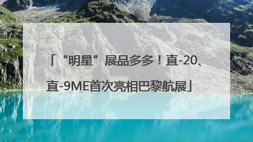 “明星”展品多多！直-20、直-9ME首次亮相巴黎航展