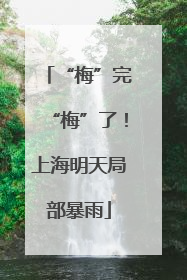 “梅”完“梅”了！上海明天局部暴雨