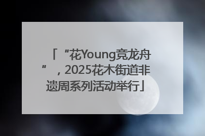 “花Young竞龙舟”，2025花木街道非遗周系列活动举行