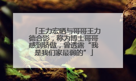 王力宏晒与哥哥王力德合影，称为博士哥哥感到骄傲，曾透露“我是我们家最弱的”
