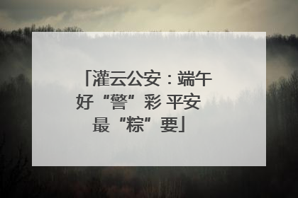 灌云公安：端午好“警”彩 平安最“粽”要