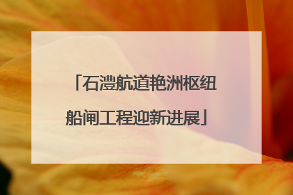 石澧航道艳洲枢纽船闸工程迎新进展