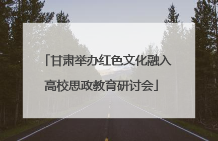 甘肃举办红色文化融入高校思政教育研讨会