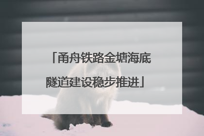 甬舟铁路金塘海底隧道建设稳步推进
