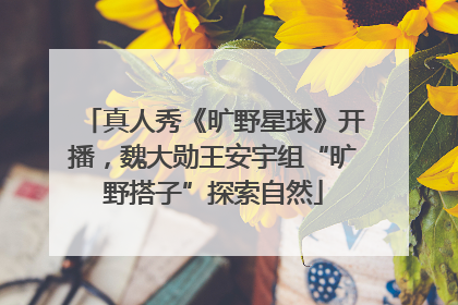 真人秀《旷野星球》开播，魏大勋王安宇组“旷野搭子”探索自然