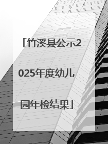 竹溪县公示2025年度幼儿园年检结果