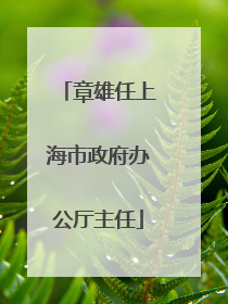 章雄任上海市政府办公厅主任