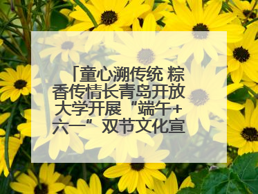 童心溯传统 粽香传情长青岛开放大学开展“端午+六一”双节文化宣讲活动
