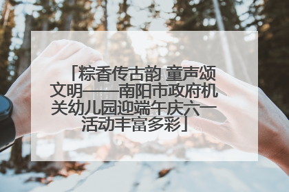 粽香传古韵 童声颂文明——南阳市政府机关幼儿园迎端午庆六一活动丰富多彩