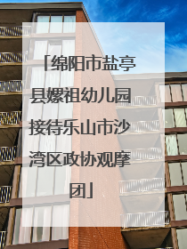 绵阳市盐亭县嫘祖幼儿园接待乐山市沙湾区政协观摩团