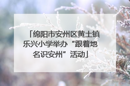 绵阳市安州区黄土镇乐兴小学举办“跟着地名识安州”活动