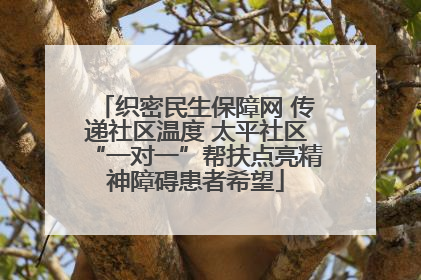 织密民生保障网 传递社区温度 太平社区“一对一”帮扶点亮精神障碍患者希望