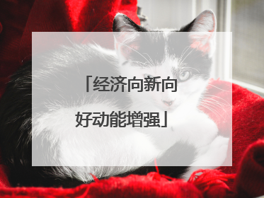 经济向新向好动能增强