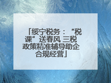 绥宁税务：“税课”送春风 三税政策精准辅导助企合规经营