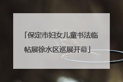 保定市妇女儿童书法临帖展徐水区巡展开幕