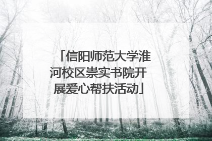信阳师范大学淮河校区崇实书院开展爱心帮扶活动