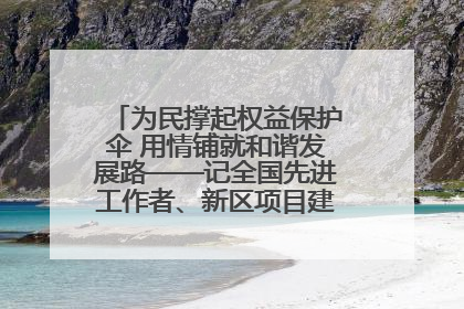 为民撑起权益保护伞 用情铺就和谐发展路——记全国先进工作者、新区项目建设中心干部卢小勇