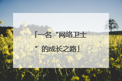 一名“网络卫士”的成长之路