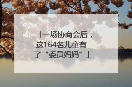 一场协商会后，这164名儿童有了“委员妈妈”