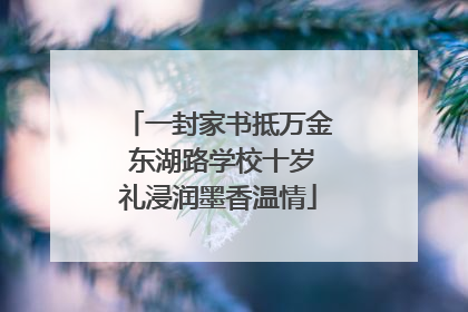 一封家书抵万金 东湖路学校十岁礼浸润墨香温情