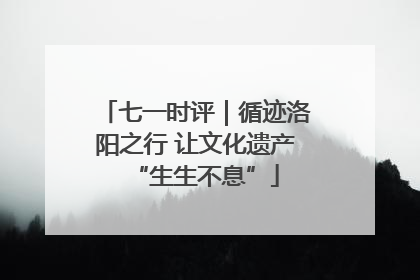 七一时评｜循迹洛阳之行 让文化遗产“生生不息”