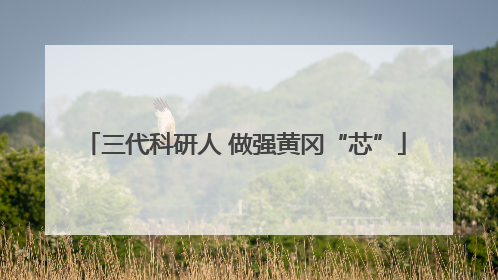 三代科研人 做强黄冈“芯”