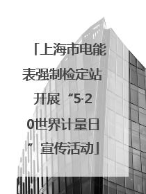 上海市电能表强制检定站开展“5·20世界计量日”宣传活动