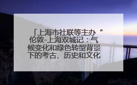 上海市社联等主办“伦敦-上海双城记：气候变化和绿色转型背景下的考古、历史和文化遗产”学术对话