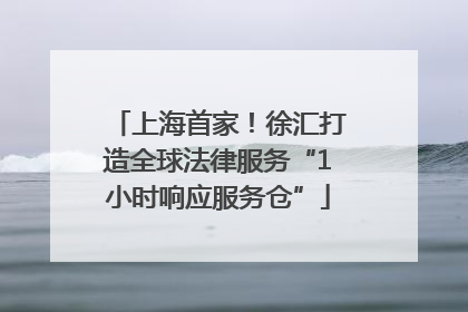 上海首家！徐汇打造全球法律服务“1小时响应服务仓”