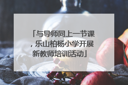 与导师同上一节课，乐山柏杨小学开展新教师培训活动