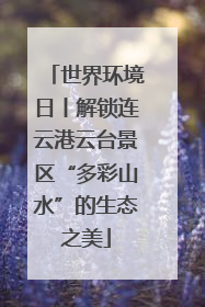 世界环境日丨解锁连云港云台景区“多彩山水”的生态之美