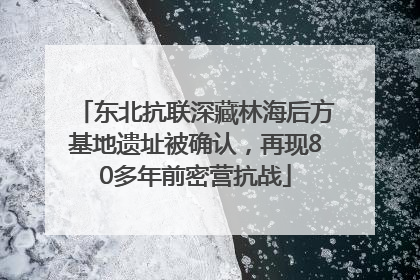 东北抗联深藏林海后方基地遗址被确认，再现80多年前密营抗战