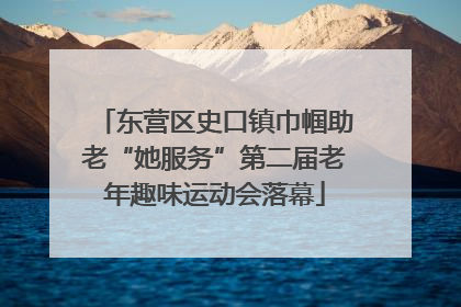 东营区史口镇巾帼助老“她服务”第二届老年趣味运动会落幕