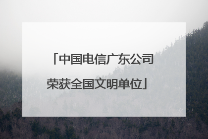 中国电信广东公司荣获全国文明单位