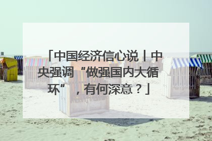 中国经济信心说丨中央强调“做强国内大循环”，有何深意？