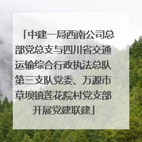 中建一局西南公司总部党总支与四川省交通运输综合行政执法总队第三支队党委、万源市草坝镇莲花院村党支部开展党建联建
