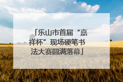 乐山市首届“嘉祥杯”现场硬笔书法大赛圆满落幕