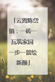 云霄陈岱镇：一砖一瓦筑家园 一步一景绘新颜