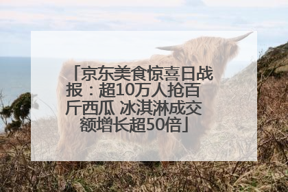 京东美食惊喜日战报：超10万人抢百斤西瓜 冰淇淋成交额增长超50倍