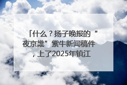 什么？扬子晚报的“夜京畿”紫牛新闻稿件，上了2025年镇江中考模拟卷！