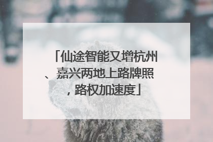 仙途智能又增杭州、嘉兴两地上路牌照，路权加速度