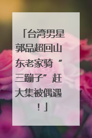 台湾男星郭品超回山东老家骑“三蹦子”赶大集被偶遇！