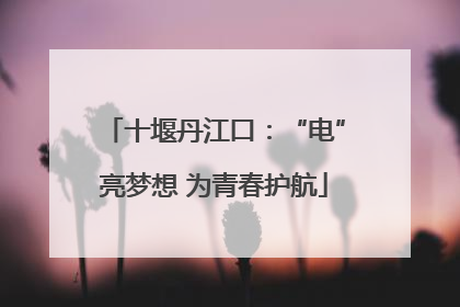 十堰丹江口：“电”亮梦想 为青春护航